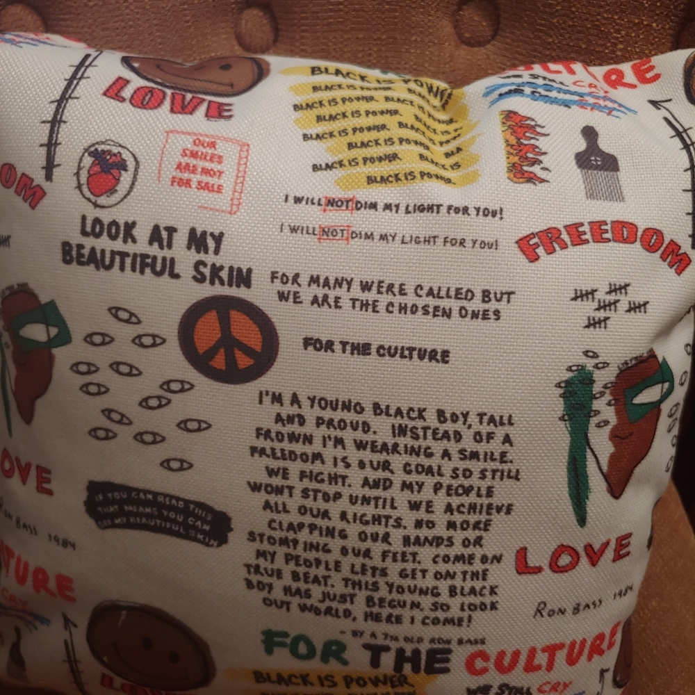 Ron Bass 1984 Black Culture Pillow